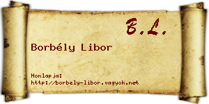 Borbély Libor névjegykártya